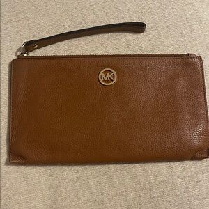 Michael Kors Tan Leather Wristlet